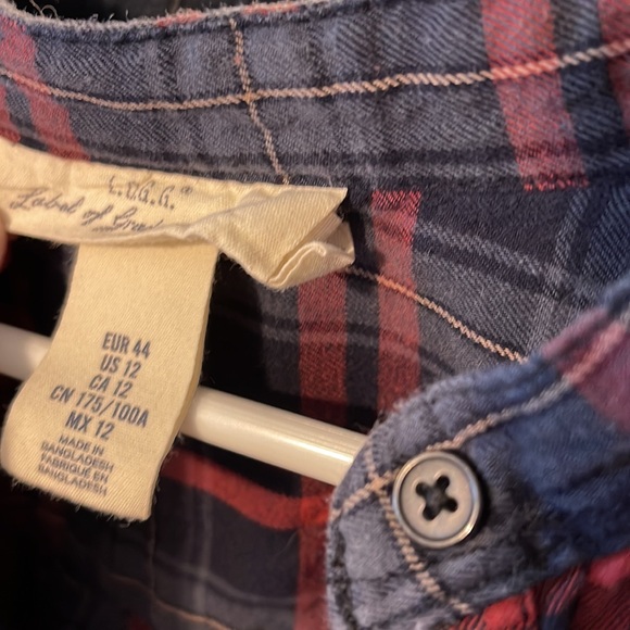 H&M flannel button up size 12 - Picture 2 of 3